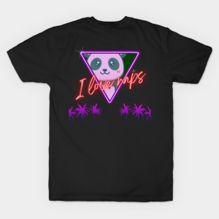 Cute Panda Cyberpunk - I Love Naps - Kawaii Panda #9 T-Shirt